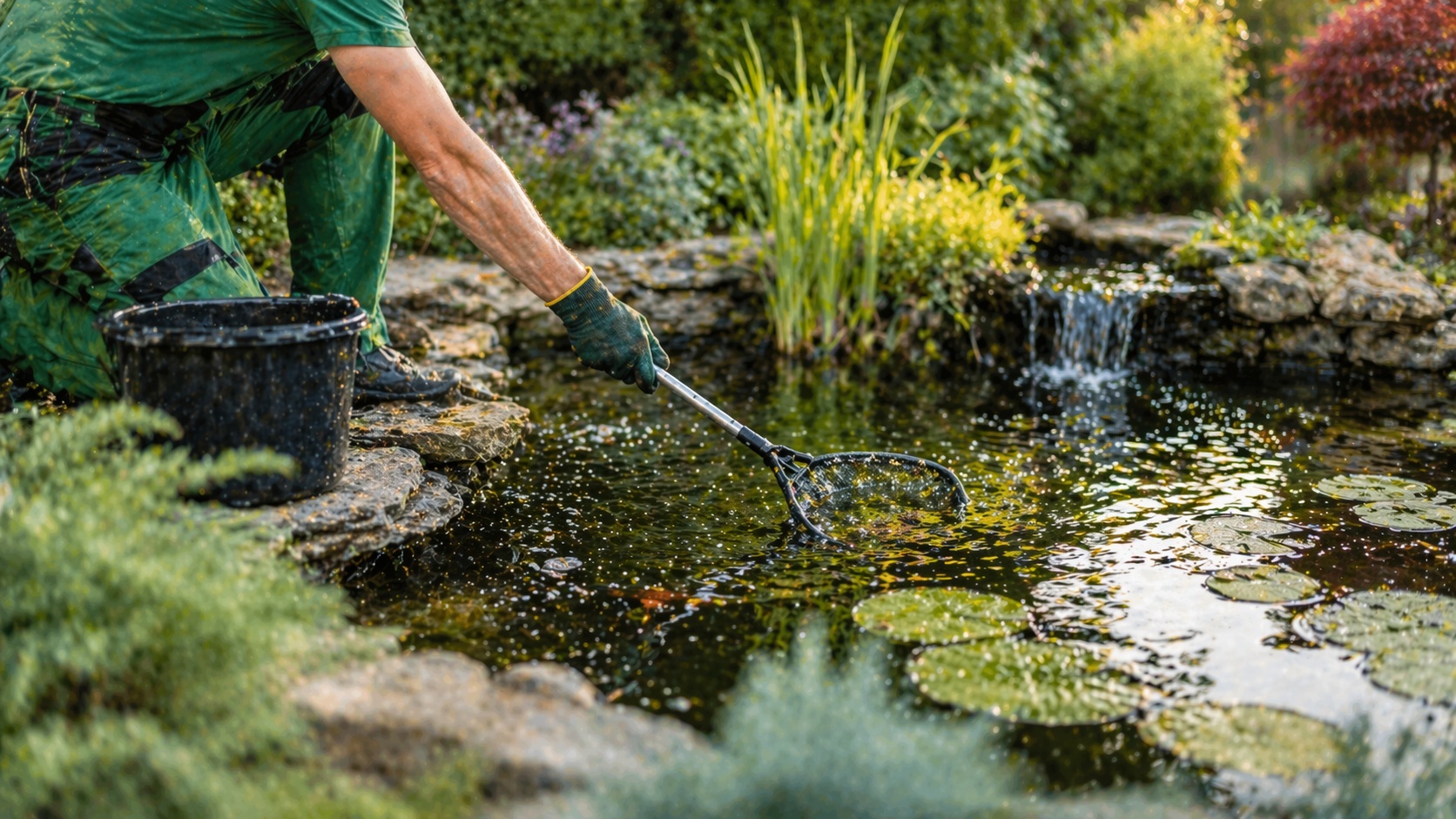 pond water feature installation and maintenance swansea
